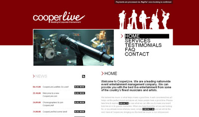 cooperlive-img CooperLive - HTML/CSS/jQuery and a bespoke news CMS (PHP)