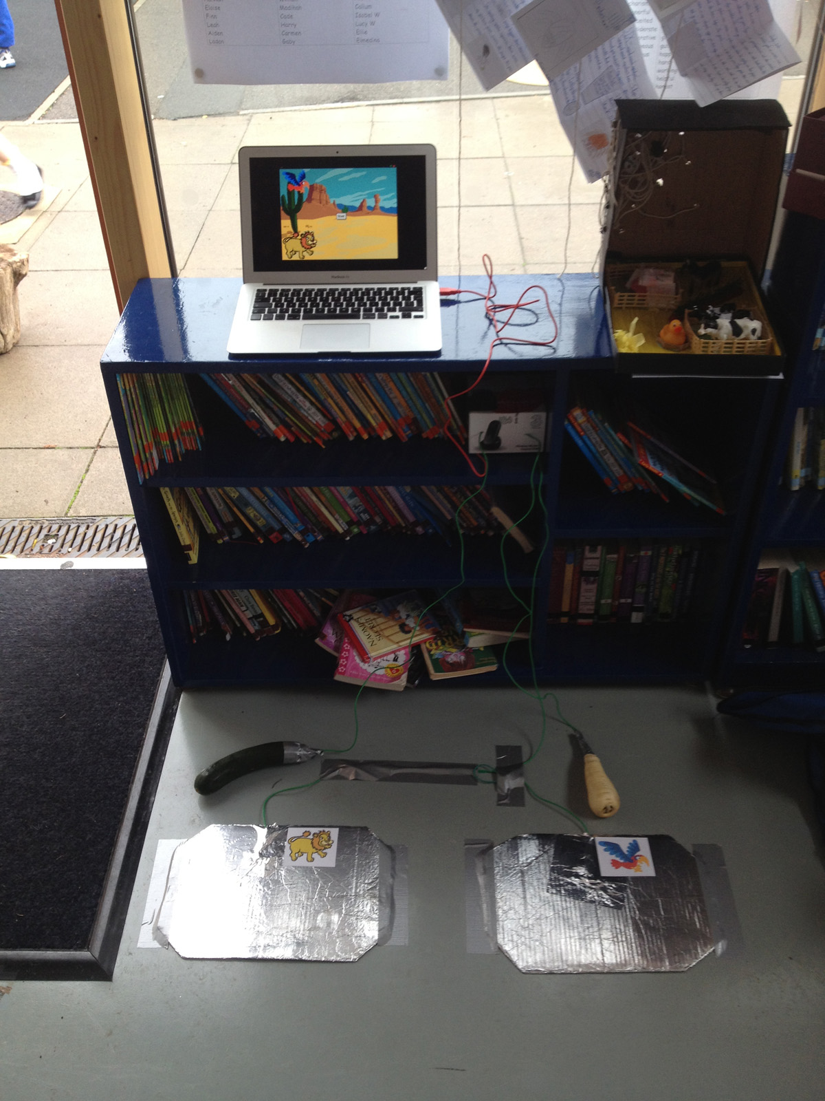 Makey Makey Set up for desert race.